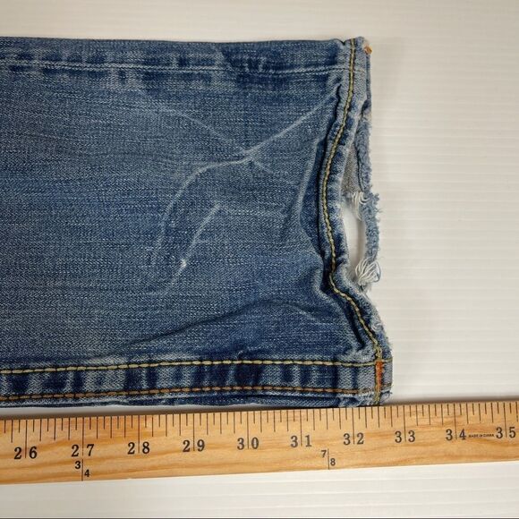 True Religion Rainbow Bobby Destroyed Distressed Jeans Mens 30x33 Denim - Picture 12 of 13
